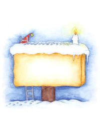 Gift card (folded) with sign