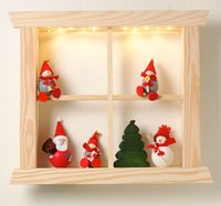 Weihnachtsfenster I., groß, natur mit Licht